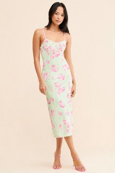 Rent Sima Midi Dress from Nuuly. Pick 6 items for $98/month. Free shipping + returns. Ethereal Dresses, Hand Dyed Fabric, Vintage Inspired, Midi Dress, Floral Prints, Bridesmaid Dresses, One Piece, Lace, Dresses