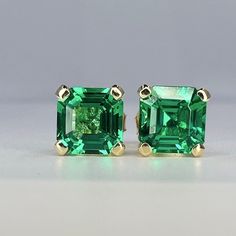 Smart Buys! Asscher Cut Ladies Earring / Emerald Stud Earring / Mother's Day Gift / Everyday Earring / Gift Ideas For Her / 14k Yellow Gold / #6150 starting from $345.45 See more. 🤓 #LadiesGift #BridalGift #AnniversaryGift #MothersDayGift #StudEarrings #AsscherCutEarrings #UniqueSetting #EmeraldEarrings #GiftIdeasForHer #BirthdayGift Green Octagon Diamond-cut Jewelry, Green Octagon Diamond Cut Jewelry, Classic Green Diamond Cut Earrings, Gia Certified Green Earrings In Fine Jewelry Style, Gia Certified Green Earrings Fine Jewelry, Emerald Cut Green Gemstone Earrings, Gia Certified Green Fine Jewelry Earrings, Green Gia Certified Fine Jewelry Earrings, Formal Green Diamond Cut Earrings