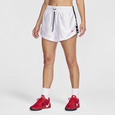 Rep your nation in soft comfort with these USA basketball shorts. A high-waisted fit and snaps along the legs give a retro look while sweat-wicking fabric helps keep you dry. Nike High, Nike Short, Usa Basketball, Nike Basketball, High Rise Shorts, Nike Shorts, Basketball Shorts, Womens Basketball, Knit Shorts