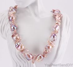 ♥Material: Freshwater Pearl ♥ Pearl Size(approx): 15-18X18-22mm ♥ Color:Purple,Pink ♥ Phooseearl Skin: clean, with little flaws  ♥All measurements approximate ♥We accept customized necklaces. If you cannot find the required necklace length in the product display, you can contact me. If we don't find the necklace you need in our store and you happen to have a photo, you can send it to me and I will help you confirm if you want to customize the same style. 😊Pearl Jewelry Care Tips: 1.Please do not wear pearl jewelry while swimming, showering. 2.Please do not touch the pearls with chemical products including perfumes and skin lotions. 3.Sterling silver will tarnish after a long period of wear.  4.Tarnishing initially appears as gold color and will eventually turn black. Tarnish can be remove Elegant Multicolor Pearl Necklace Gift, Multicolor Baroque Pearl Jewelry Gift, How To Style Pearl Necklace, Gift Baroque Pearl Multicolor Jewelry, Formal High Luster Baroque Pearl Necklace, Elegant High Luster Baroque Pearl Necklace, Wedding Pink Baroque Pearl Necklace, Elegant Pink Baroque Pearl Necklace, Baroque Pearls Necklace