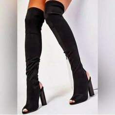 Questions? Leave A Comment Below! Thigh High Heels For Night Out In Winter, Thigh High Heels For Winter Night Out, Trendy Thigh High Heels For Winter, Knee-high Heels For Club In Spring, Knee-high Heels For Spring Clubbing, Winter Thigh High Heels, Thigh High Heels For Winter Party, Trendy Thigh High Heels For Fall, Fitted Synthetic Thigh High Boots