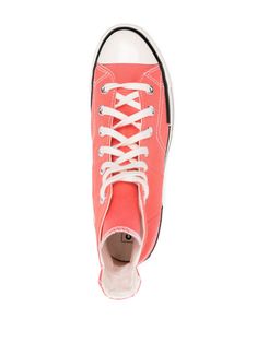 Watermelon Slushy orange/white/black canvas panelled design contrast stitching logo patch to the side logo patch to the rear metal eyelet detailing silver-tone hardware rubber toecap round toe front lace-up fastening full lining branded insole chunky rubber sole This item is in size 5 and the color is Red Red High-top Sneakers With Logo-print Tongue, Red Casual Sneakers With Logo-print Tongue, Casual Red Sneakers With Logo-print Tongue, Casual High-top Sneakers With Logo-print Tongue, Red High-top Sneakers With Embroidered Logo, Orange Canvas High-top Sneakers, Orange High-top Canvas Sneakers, Red Casual Sneakers With Embroidered Logo, Casual Red Sneakers With Embroidered Logo