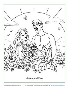 Adam and Eve Disobeyed Coloring Page | Adam and Eve Bible Activities ...