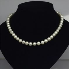 This pearl necklace is the symbol of simple elegance. Nearly every person will be attracted by its simplicity and grace. It's the best necklace for women. Every single pearl in the necklace belongs to top grade. Origin: China Luster: Good Nacre: Thick Surface: Clean Shape: Near round Matching: Good Pearl Color: White (Natural Color) Pearl Type: Freshwater Cultured Pearls Pearl Size:8-9/ 9-10mm Length: 18 inches Clasp: sterling silver Condition: Brand New Need it sooner? You can purchase USPS Pri Best Necklace, Natural Pearl Necklace, Woven Ring, Real Pearl Necklace, Single Pearl, Simple Pearl, White Pearl Necklace, Pearl Necklaces, White Necklace