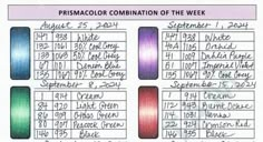 the color chart for different colored threads