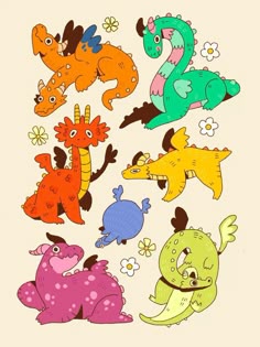 an image of colorful cartoon animals