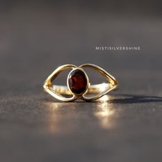 Natural Garnet Ring, 18k Gold Plated 925 Sterling Silver Ring, Bohemian Ring, Women's Silver Ring, Wedding Ring, Anniversary Gift For Her Metal: 925 Sterling Silver Gemstone : Natural Garnet Stone Color : Red Stone Shape : Oval Stone Setting: Bezel  Benefits of wearing Garnet:- Those who can prosper by wearing the stone include people engaged in cosmetic trade, lottery sellers, share market dealers, professionals in film and television serial sectors and staff of chemical laboratories. People bo Silver Ring Wedding, Garnet Engagement Ring, Bezel Engagement Ring, Bohemian Ring, Garnet And Gold, Bohemian Rings, Garnet Ring, Garnet Stone, Bling Rings