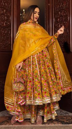 PRODUCT DESCRIPTION: Anarkali : Cotton Flared palazzo: Cotton  Dupatta: Organza No. Of Components : Set of 3 Length of anarkali: 48 inches Length of pants: 38 inches Length of dupatta: 2.50 meters Wash Care : Dry Clean  Customization : Only Size and Length Of Product US Size Conversion: XS = 0, S = 2-4, M = 6-8, L = 10-12, XL = 14, 2XL = 16, 3XL = 18, 4XL = 20, 5XL = 22, XSP = 0P, SP = 2P-4P, MP = 6P-8P, LP = 10P-12P, XLP = 14P, 2XLP = 16P, 3XLP = 18P, 4XLP = 20P, 5XLP = 22P Size Guide in inches Lace Anarkali, Floral Print Anarkali, Kurtis Design, Stylish Kurtis, Botanical Floral Prints, Flared Palazzo, Cotton Anarkali, Dress Book, Palazzo Set