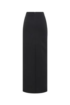 Made with high-quality polyester, this skirt offers exceptional fit and comfort. Its straight, high waist design flatters your silhouette, while the floor length adds an air of sophistication. Perfect for any formal occasion, elevate your style with this luxurious addition. Straight Long Skirts, Straight Skirts Designs, Corporate Skirts, Law Outfits, Long Black Skirt Outfit, Long Black Pencil Skirt, Elegant Skirts, Uzun Boy, Black Skirt Outfits