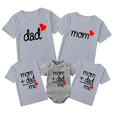 Matching Family Love T-Shirts Set 💖 Introduction: Elevate your family's style with our Matching Family Love T-Shirts Set. These adorable matching T-shirts are perfect for showcasing your family's bond and spreading love wherever you go. Made from high-quality cotton fabric, they offer comfort and style for every member of the family. Features: 👕 Comfortable Cotton Fabric: Crafted from a blend of cotton and polyester, these T-shirts are soft, breathable, and perfect for all-day wear. 👨‍👩‍👧‍? Short Sleeve Graphic Print T-shirt For Family Events, Mother's Day Crew Neck T-shirt, Matching Short Sleeve T-shirt For Family Events, Family Matching Short Sleeve Tops For Family Events, Gray Cotton T-shirt With Cartoon Print, Black Short Sleeve Top For Family Gatherings, Black Cotton T-shirt For Family Outings, Black Cotton Tops For Family Events, Family Matching T-shirt For Father's Day