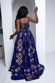 Beauty And Style 🔥 Discover the beauty of African culture and fashion with our exquisite African Ankara dresses. These vibrant and stylish dresses are a celebration of rich African heritage, featuring intricate Ankara prints and elegant designs. Whether you're dressing up for a special occasion or simply want to make a statement, our maxi dresses are the perfect choice. Embrace the bold colors, patterns, and craftsmanship that make each dress a unique piece of art. Step into the world of Africa Blue Backless Maxi Dress With Tie Back, Printed Floor-length Maxi Dress For Festivals, Blue Maxi Backless Dress With Tie Back, Floor-length Printed Dress For Wedding, Floor-length Printed Wedding Dress, Floor-length Wedding Dress With Prints, Multicolor Maxi Dress For Festivals, Blue Maxi Dress For Festival, Blue Floor-length Maxi Dress For Festival