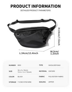 Unleash your style with the ultimate fusion of function and fashion – the Waterproof Fanny Pack of Large Size, your go-to companion for every adventure! Suitable for men and women Functions as a fanny pack, belt bag, pouch, hip bum, and chest bag Adjustable strap for a customized fit Premium lightweight design Ideal for gym, fitness, workout, travel, work, and commuting High-quality oxford fabric Wear-resistant, scratch-resistant, water-repellent Expandable capacity Fits a 7.9-inch iPad mini Ret Trendy Nylon Chest Bag For Outdoor Activities, Trendy Nylon Belt Bag For Outdoor Activities, Large Capacity Nylon Belt Bag For Travel, Trendy Belt Bag With Zipper Pocket For Outdoor Activities, Trendy Outdoor Belt Bag With Zipper Pocket, Trendy Belt Bag With Zipper Pocket For Outdoor, Versatile Belt Bag With Pockets For Outdoor, Trendy Outdoor Belt Bag With Adjustable Strap, Trendy Outdoor Chest Bag With Cell Phone Pocket