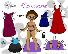 the paper doll is wearing a bathing suit