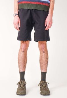 Gramicci g-short - black    when you wear something by gramicci you're putting on over 30 years of innovation experience and industry leadership.    sizing: regular - shop to size  materials: 100% cotton twill    small = mens 28-30 inch  medium = mens 30-33 inch  large = mens 33-36 inch    - gramicci's original g's  - made of couble-ringspun cotton twill  - features flex fit elastic waistband  - integrated nylon cinch belt  - sits at the waist  - relaxed seat and thigh  - gusseted crotch for eas Black Relaxed Fit Cargo Shorts For Streetwear, Black Knee-length Cargo Shorts For Streetwear, Fitted Black Cotton Bermuda Shorts, Black Cotton Shorts With Relaxed Fit, Black Relaxed Fit Cotton Shorts, Black Cotton Relaxed Fit Shorts, Black Relaxed Fit Cargo Shorts, Black Relaxed Fit Knee-length Shorts, Black Cotton Athletic Shorts With Built-in Liner