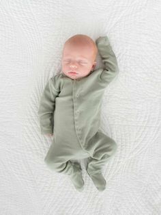 Organic Snap Footie in Seafoam – L'ovedbaby Fitted Organic Cotton Long Sleeve Onesie, Fitted Long Sleeve Organic Cotton Onesie, Soft Cotton Onesie For Sleep, Cotton Onesie For Sleep, Soft Cotton Onesie For Bedtime, Organic Cotton Fitted Bodysuit For Loungewear, Soft Cotton Bedtime Onesie, Soft Fitted Onesie For Playtime, Soft Fitted Cotton Onesie