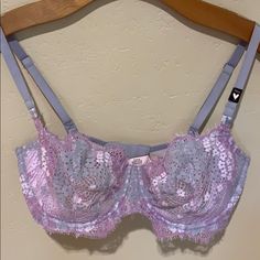 Nwt Victoria’s Secret Dream Angels Push-Up Without Padding. Has Straps For Cross Crossing In Back. (Box 15) Purple Underwire Bra For Party, Victoria's Secret Purple Bra For Party, Victoria's Secret Purple Party Bra, Victoria's Secret Purple Bra For Spring, Purple Fitted Bra For Spring, Victoria's Secret Lavender Underwire Bra, Fitted Lavender Victoria's Secret Bra, Fitted Lavender Bra For Spring, Victoria Secrets