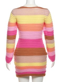 Enhance your wardrobe with our Colorful Sweater Dress. Made from a knit material, this dress exudes class and versatility. The multi-color design is both stylish and eye-catching, making it a must-have for any fashion-forward individual. Stay cozy and fashionable in our sweater dress. Elasticity: High Stretch Fabric Type: Knitting Neckline: V-Neck Dresses Length: Above Knee, Mini Material: Polyester, Spandex Closure Type: Pullover Sleeve Length(cm): Full Fashion Queen, Trending Dresses, Knitting Materials, Ladies Boutique, Stay Cozy, V Neck Dress, Top Trends, Above Knee, Colorful Sweaters