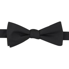 Look your absolute best while wearing this pre-tied bow tie from Bespoke. Pre-tied design Adjustable strapFABRIC & CARE Polyester Spot clean Imported Size: One Size. Color: Black. Gender: male. Age Group: adult. Pattern: Solid. Pre-tied Satin Bow For Black Tie Events, Classic Pre-tied Butterfly Knot Bow Tie, Formal Pre-tied Bow Tie With Butterfly Knot, Classic Pre-tied Decorative Bow, Classic Black Bow With Butterfly Knot, Formal Bow With Butterfly Knot, Formal Butterfly Knot Bow Tie, Classic Black Butterfly Knot Bow, Black Bow Tie With Bow Tie Back