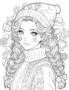 Decora Girl Coloring Page | ぬり絵, スケッチ, ハンドレタリングフォント