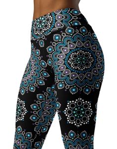 Introducing Sadie Leggings - a modern twist on the mandala print! We've taken the style you adore and reimagined it, making it truly extraordinary. These high-waisted leggings are not only perfect for working from home or grabbing drinks with friends, but also versatile enough for a night on the town with boots, an oversized shirt or sweater and a smile!  Crafted with utmost care, we've used a premium microfiber yarn to ensure unrivaled comfort that will never lose its stretch. The embedded print is seamlessly integrated into the fabric, creating a visually stunning design that will catch everyone's attention.  If you're searching for a one-of-a-kind addition to your wardrobe, look no further! Sadie Leggings are a must-have for anyone who appreciates unique style, exceptional comfort, and Drinks With Friends, Cozy Wear, Pants Cute, Boho Mandala, Mandala Print, Legging Outfits, Womens Leggings, Night On The Town, Outfits With Leggings