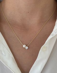 Solitaire Necklace, CZ Solitaire Necklace, Pearl Necklace, Single Pearl Necklace Choker, Gold Tiny Solitaire Necklace, Everyday Necklace, Minimal Necklace, Minimalist Jewelry, Pearl jewelry, Pearl Necklace, Pearl Choker,Simple Pearl Necklace,  Pearl CZ Necklace, Birthday Gift for her, gold necklace, chain necklace, gift for mom, bridesmaid gifts, pearl chain necklace, tiny pearl necklace, charm necklace, Silver Necklace  925 Sterling Silver  Gold & Rose Gold & Silver Vermeil  Single Real Freshwa Unique Wedding Necklaces, Classy Pearl Jewelry, Simple Classic Jewelry, Clean Jewelry Aesthetic, Pearl Necklace Designs Simple, Gold Necklace Ideas, Gold And Pearl Jewelry, Bride Jewelry Pearl, Wedding Pearl Jewelry