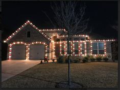 a house with christmas lights on it