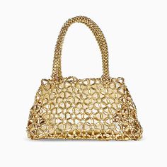 Gold Gold Bucket Shoulder Bag With Top Carry Handle, Gold Bucket Bag With Top Carry Handle, Gold Shoulder Bucket Bag With Top Carry Handle, Elegant Gold Bucket Bag With Top Carry Handle, Gold Elegant Bucket Bag For Shopping, Elegant Crochet Bag With Gold-tone Hardware, Elegant Gold Bucket Bag For Shopping, Gold Top Handle Hobo Bag For Evening, Elegant Gold Hobo Bag With Top Handle