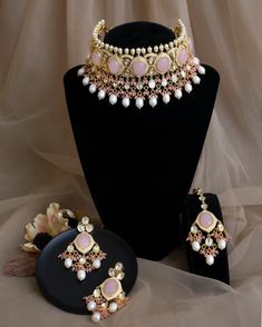 Indian Wedding Pink Choker Set/nikkah Choker With Tikka and - Etsy Pink Kundan Necklace For Festive Reception, Festive Pink Kundan Necklace For Reception, Pink Kundan Necklace With Meenakari For Reception, Traditional Pink Choker For Wedding, Bollywood Style Pink Wedding Choker, Pink Kundan Bridal Necklace For Reception, Bollywood Style Pink Choker For Wedding, Pink Bollywood Wedding Choker, Heavy Pink Kundan Necklace For Reception