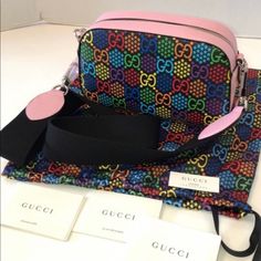 100% Authentic Gucci Crossbody Bag Made In Italy Brand New With Tag Come With Dust Bag Measurements 9.5x2.75x6 Inches Gucci Bag With Adjustable Strap For Shopping, Luxury Multicolor Bag With Adjustable Strap, Designer Multicolor Bag With Adjustable Strap, Designer Multicolor Bags With Adjustable Strap, Designer Multicolor Shoulder Bag With Adjustable Strap, Gucci Multicolor Bag For Everyday Use, Designer Multicolor Shoulder Bag For Shopping, Gucci Multicolor Shoulder Bag, Multicolor Gucci Shopping Bag