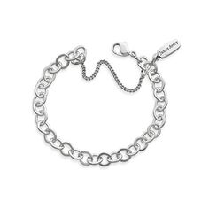 View Larger Image of Forged Link Charm Bracelet Classic Sterling Silver Bracelet With Charms, Everyday Sterling Silver Charms With Lobster Clasp, Classic Silver Charm Bracelet For Everyday, Classic Metal Bracelets With Charms, Classic Silver Oval Link Charm Bracelet, Classic Silver Charm Bracelet With Oval Links, Classic Silver Charm Bracelet, Classic Charm Bracelet With Sterling Silver Clasp, Classic Charm Bracelet With Lobster Clasp For Everyday