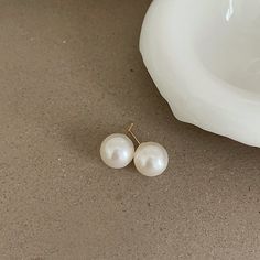 Material: Metal Style: INS Style Pearl White Round Earrings For Everyday, Classic Pearl White Earrings With Ear Wire, Dainty Pearl White Round Earrings, Modern Mom, Pearl Stud Earrings, Metal Style, Earrings Collection, Pearl Studs, Watch Necklace