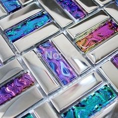 colorful glass tile with no 2 on it