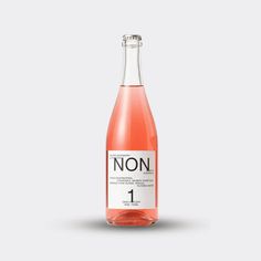 a bottle of non sparkling wine on a white background