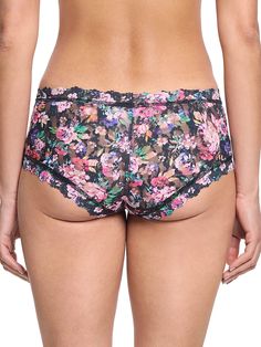 Lacy style meets playful prints in these comfy boyshorts. Women's sleepwear, lingerie and more, from Hanky Panky. Dark Peonies, Women's Sleepwear, Sleepwear Women, Boy Shorts, Peonies, New Arrivals, Lingerie, Lace, Free Shipping