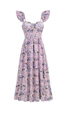 FLORAL-PRINT CORSET MIDI DRESS IN BLUSH OF A ROSE Pink Floral Midi Dress With Sweetheart Neckline, Garden Party Dress With Rose Print And Sweetheart Neckline, Rose Print Dress With Sweetheart Neckline For Garden Party, Sleeveless Pink Midi Dress With Rose Print, Pink Sleeveless Midi Dress With Rose Print, Pink Sleeveless Floral Dress For Wedding, A-line Rose Print Dresses For Garden Party, Sleeveless Rose Print Dress For Garden Party, Pink Floral Dress With Sweetheart Neckline For Garden Party