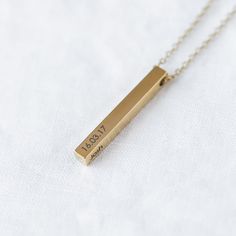 Mother's Day SALE! A simple, modern, trendy and personal necklace for you or a loved one! Customize up to four sides to be engraved with a name, date, quote, or anything! Gold & Rose Gold colors are plated in 18K Gold Not available in stores Does NOT Tarnish or Rust (100% Guaranteed) Fully hand made Chain Type: O-Chain Length of Chain: 20in Material: Stainless Steel Perfect for both Men and Women Production Time: 3- 5 Days Acceptable Symbols *If you would like to have a symbol engraved pleas Date Quote, Gold Colors, Rose Gold Color, Personalized Necklace, Bar Necklace, Custom Engraving, Gold Rose, Gold Plating, Chain Lengths