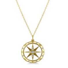 Style Number - AZ19180
This brilliant compass necklace is truly a stunning, standout piece. It's as breath taking as it is unique. The compass measures 20mm in diameter and the height including the bail is 25mm.16 round cut, prong set lab grown diamonds adorn this already beautiful compass for a total of 0.19 carats. These lab grown diamonds are conflict free and near colorless.Featured in 14k Yellow gold and available with your choice of a 16 or 18 inch matching gold chain. Anniversary Medallion Jewelry With Compass Design, Timeless Medallion Jewelry With Compass Design, Elegant Medallion Compass Necklace, Compass Design Round Pendant Jewelry For Anniversary, Diamond Compass Design Round Jewelry, Round Pendant Compass Design Jewelry For Anniversary, Round Pendant Jewelry With Compass Design For Anniversary, Elegant Compass Pendant Necklace, Round Diamond Jewelry With Compass Design