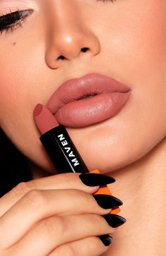 This luxurious lipstick features soft-focus pigments and a 3D polymer that locks in color. | Maven Lipstick in Thrills by Fashion Nova Luxury Lipstick, Beauty Lipstick, Soft Focus, Lingerie Accessories, Beauty Body, Beauty Shop, Body Skin Care, Beauty Brand, Beauty Nails