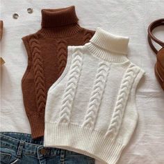 Super Cute And Stylish Ships In 5-10 Business Days Woolen Outfits For Women, Woolen Clothes For Women, Woolen Tops For Women, Plain Turtleneck, Woolen Top, Turtle Neck Sleeveless, Woolen Tops, Woolen Sweater, Knitted Clothes