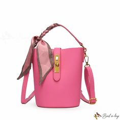 Bird in Bag - Design sense of small bags women's bags new days crossbody bags popular handheld bucket bag Trendy Rectangular Bucket Bag For Day Out, Crossbody Bucket Bag With Detachable Strap For Day Out, Day Out Crossbody Bucket Bag With Detachable Strap, Trendy Pink Bucket Bag With Mobile Phone Holder, Trendy Pink Bucket Bag With Phone Holder, Pink Large Capacity Bucket Bag With Top Handle, Bucket Shoulder Bag With Detachable Strap For Day Out, Bucket Bag With Detachable Strap For Day Out, Trendy Large Capacity Bucket Bag For Day Out