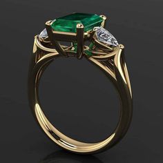 Crazy Rich Asians Ring, Prom Rings, Green Moissanite, Square Diamond Rings, Crazy Rich Asians, Crazy Rich, Green Emerald Ring, Gold Color Ring, Diamond Fashion Rings