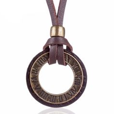 An inspired design, this vintage leather necklace is finely crafted to reflect elegance and contemporary urban style. With vintage elements and genuine leather chain, this piece inspires the imagination, and is imbued with sophistication and a hint of mystery. This men's necklace is perfect for any occasion, and a must have for every man's urban wardrobe. Pendant Metal Type: Zinc AlloyMaterial: 100% Quality Genuine LeatherPendant Size: 3cmShipping: Worldwide Mens Dog Tag Necklace, Vintage Rome, Trendy Pendant Necklace, Men Necklaces, Mens Beaded Necklaces, Leather Pendant, Accessories Inspiration, Womens Chokers, Vintage Mens Fashion