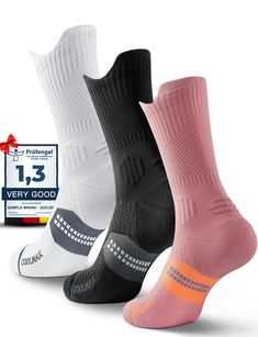 PRICES MAY VARY. Moisture-Wicking: Crafted with Bamboo Viscose, these socks effectively wick away moisture, keeping your feet dry and comfortable during intense activities. Cushioned Design: Featuring cushioned soles and padded areas, these socks provide superior shock absorption and prevent blisters during running, hiking, or other sports. Ventilated Mesh: The venting mesh panels promote airflow, enhancing breathability and keeping your feet cool and fresh throughout your workout or outdoor adv Gym Socks, Socks Gym, Hiking Adventures, Prevent Blisters, Golf Outing, Cycling Trips, Tennis Match, Sock Game, Running Socks