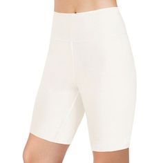 The ideal everyday layer, these women's Cuddl Duds softwear shorts are a wardrobe must-have. The ideal everyday layer, these women's Cuddl Duds softwear shorts are a wardrobe must-have. Tag free Unbelievably soft to the touch Effortlessly stretches with your body for all day comfortFIT & SIZING 9-in. inseam High-waisted wide elastic waistband for ease of layeringFABRIC & CARE Modal, spandex Machine wash Imported Size: Medium. Color: Lt Beige. Gender: female. Age Group: adult. Material: M White High-waisted Athletic Shorts, Comfortable White Athletic Shorts, Comfortable White Athletic Shorts For Spring, White Fitted Pajama Shorts, White Short Yoga Bottoms, Casual White Mid-thigh Length Shorts, White Mid-thigh Athleisure Shorts, Comfortable White Bottoms With Built-in Shorts, White Biker Shorts For Yoga