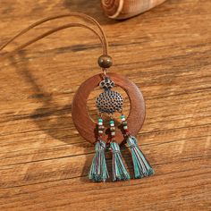 ProductNo SP240806K3P4 Bohemian Tassel Dangle Necklace, Bohemian Dangle Tassel Necklace, Bohemian Dangle Tassel Necklace Gift, Beach Jewelry With Brown Tassels, Bohemian Brown Tassel Jewelry, Handmade Adjustable Brown Tassel Necklace, Brown Tassel Jewelry For Festivals, Brown Tassel Necklaces As Gifts, Artisan Brown Jewelry With Tassels