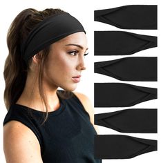 PRICES MAY VARY. 【Great Material】SOFT STRETCHY FABRIC, this women running headband is crafted from cotton polyester and spandex blend fabric, lightweight and stretchy, offering excellent performance for wicking, durability and abrasion resistance. This yoga headband delivers a supportive fit for all sports need. 【Fit Most Sizes】Our Boho headbands measures 8.6"/22cm in length and 3.5"/9cm in width; wide female sweat-wicking headbands fit most sizes, very soft and stretchy. Vintage design fitness Running Hair, Running Hairstyles, Lazy Day Hairstyles, Morning Makeup, Yoga Hair, Lazy Hairstyles, Running Headbands, Sport Hair, Workout Hairstyles