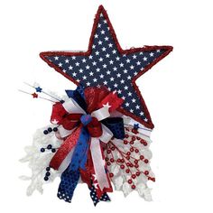 a red, white and blue patriotic star decoration