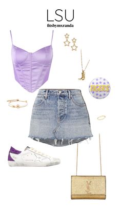 LSU GAMEDAY FIT #outfitinspo #gameday #gamedayfit #gamedayoutfit #lsu #lsugameday #lsutigers Lsu Gameday, Lsu Game, Football Game Outfit, Concert Fits, Preppy Aesthetic, Lsu Tigers, Gameday Outfit, Gaming Clothes