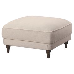 the footstool is upholstered and ready to be used as an ottoman