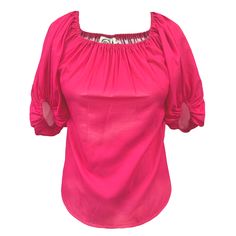 Spark will fly in this pinkalicious blouse. This is such a fun and flirty top to wear on a night out. You will definitely get noticed, just pair it with your fave jeans or shorts and you're boots and you're ready to go!\Fit: True to Size Material: Our model is wearing a small Casual Off-shoulder Blouse With Blouson Sleeves, Summer Short Sleeve Blouse With Elastic Shoulders, Pink Blouson Sleeve Tops For Summer, Chic Off-shoulder Puff Sleeve Top For Summer, Summer Blouse With Elastic Shoulders And Short Sleeves, Spring Off-shoulder Top With Blouson Sleeves, Pink Off-shoulder Top For Summer Day Out, Chic Spring Off-shoulder Top With Blouson Sleeves, Chic Off-shoulder Top With Blouson Sleeves For Spring